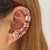 5pcs Vintage C-Shaped Clip-On Earrings Set