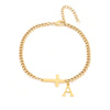 Initial Cross Bracelet | Gold