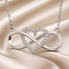 Infinite Heart Pendant in White Gold with Necklace