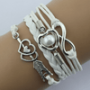Retro Cupid's Bow Love Heart Multicolor Rope Multi-Layer Bracelet