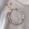 Vintage Delicate Pearl and Crystal Bracelet