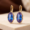Gold and Sapphire Drop Earrings