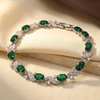 Vintage Emerald Silver Bracelet