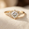 Square Solitaire Ring in Gold