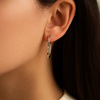 Elegant earrings with zircon stones
