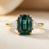 Emerald Gold Solitaire Ring
