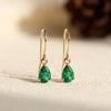 Emerald Gold Drop Earrings