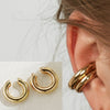 Asymmetrical Double-Circle Ear Clips