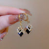 Luxurious Double Rhombus Hollowed-out Earrings