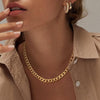 Chunky collar with Cuban links