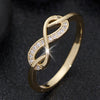 Lysette Crystal Infinity Ring | Gold