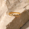 Dainty Gold Twisted Pearl Stacking Ring