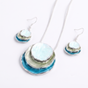 Chanti - Bohemian 3-Layer Round Zinc Alloy Enamel Jewelry Set