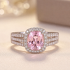 Amethyst Halo Ring