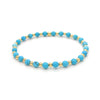 Vintage Turquoise Beaded Cross Charm Bracelet