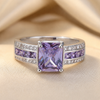 Silver ring with amethyst