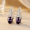 Dangle Earrings in Silver and Amethyst