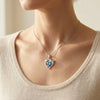 Dolphin Love Blue Heart Necklace