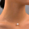 Elegant Invisible Fishline Pearl Pendant Necklace