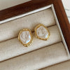 Irregular Design Stud Pearl Earrings
