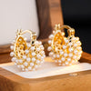 Chunky Pearl Hoop Earrings