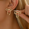 Elegant Fashion Ribbon Bow Stud Earring