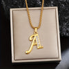 Crystal Accent Initial Necklace | Gold