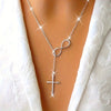 Simple Lucky Infinity Cross Short Necklace