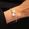 Inlaid Rhinestone Pearl Bracelet