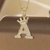 Initial Crown Necklace | Gold
