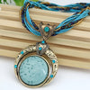 Elegant Marble-like Stone Pendant Bohemian Necklace