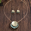 Chanti - Bohemian 3-Layer Round Zinc Alloy Enamel Jewelry Set