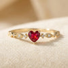 Gold and Ruby Heart-Shaped Ring