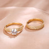 Luxury Zirconia Eternity Band Ring Set