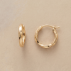 Gold Round Inlay Earrings