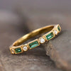 Vintage Gold Ring with Green Zirconium