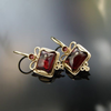 Vintage Red Crystal Earrings
