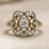 Vintage Zirconia Gold Ring